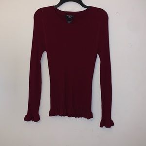 Deep red blouse. Size: L